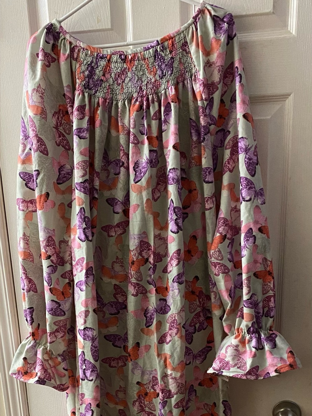 Smocked Flannel Nightgown